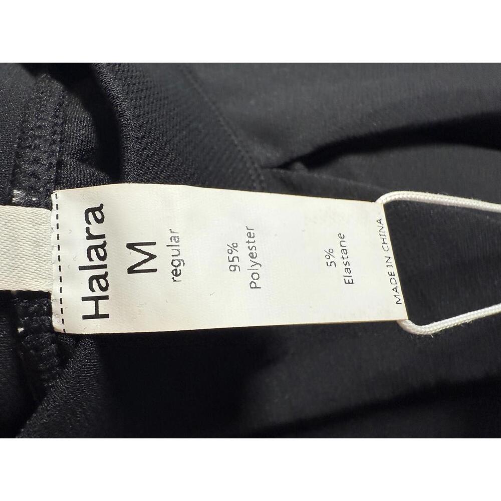 NWT Halara High Waisted Pocket Pleated Crepe Midi Work Skirt Black M - Picture 4 of 10